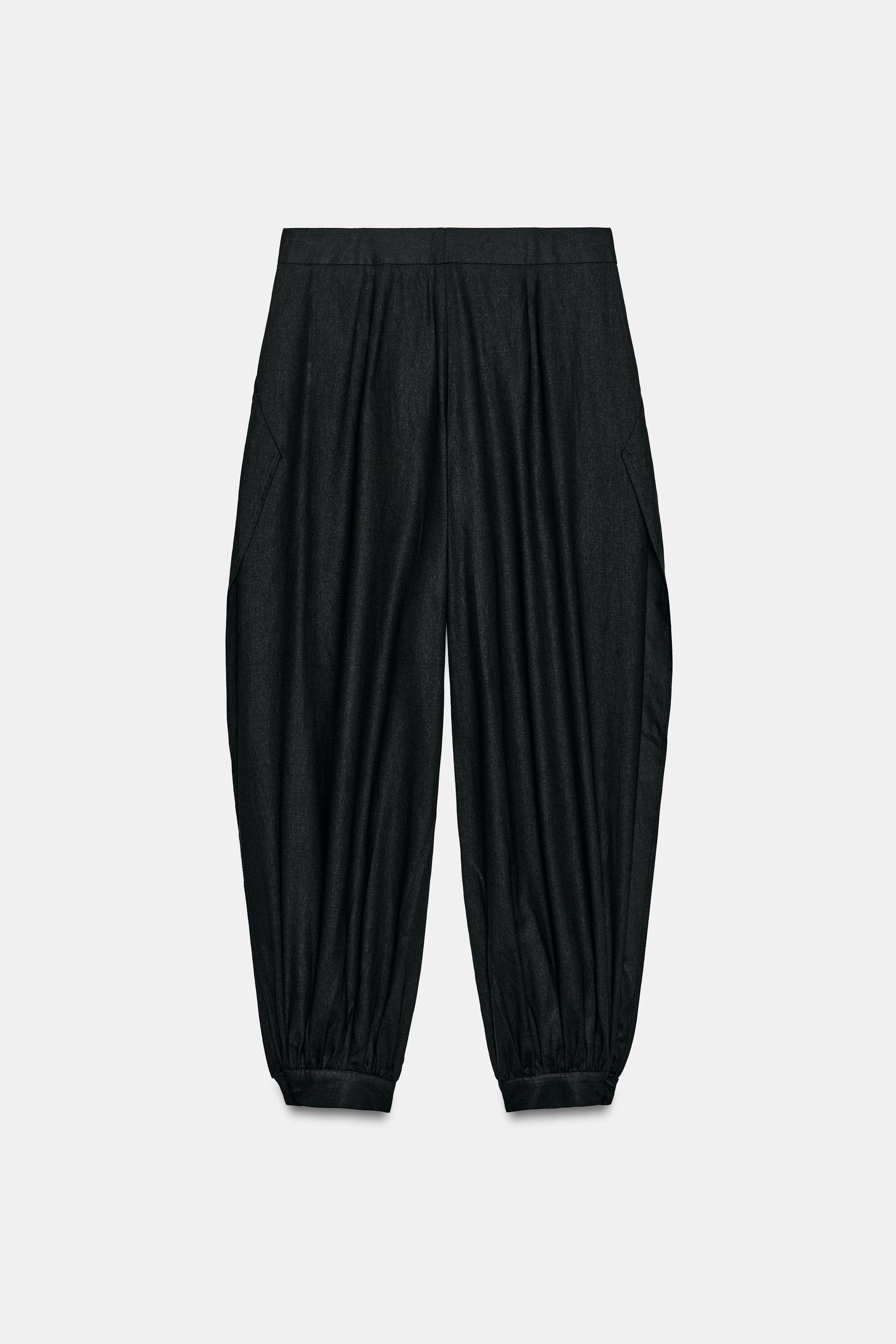 SLIT LINEN PANTS